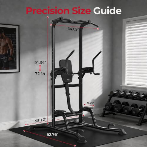 Heavy Duty Power Tower Pull Up and Dip Station 800 lbs
