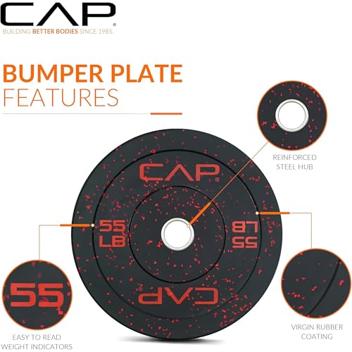 260 lb Olympic Weight Set with Barbell and Bumper Plates