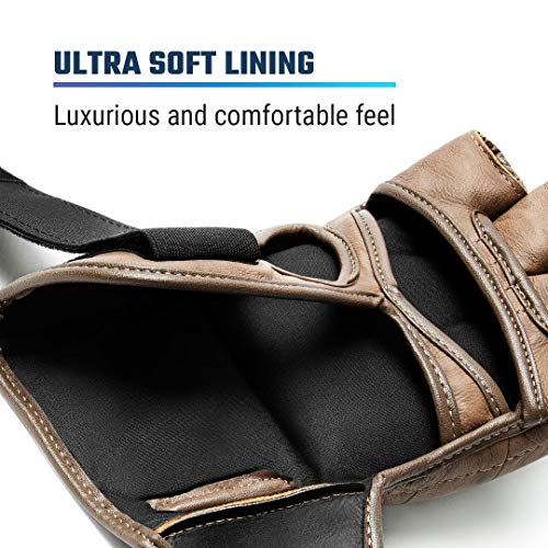 4oz Leather MMA Fight Gloves for Training and Competition
