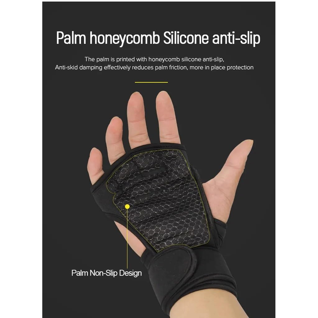 Workout Training Gloves with Palm and Wrist Support