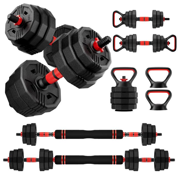 5 in 1 Adjustable Dumbbell Weight Set 20 to 90 lbs