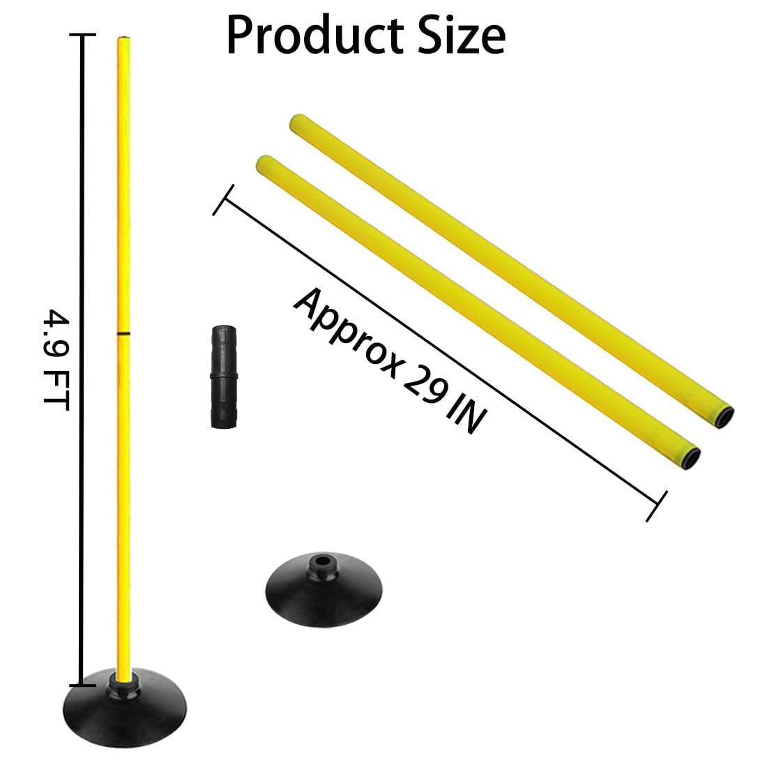 Agility Training Poles Set with Speed Ladder and Cones