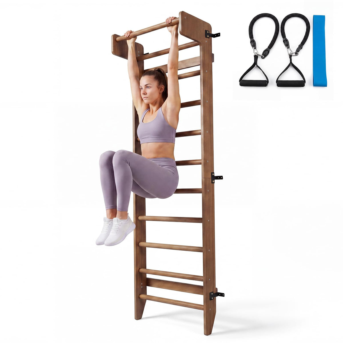 Wall Mounted Wooden Swedish Ladder Gymnastics Bar