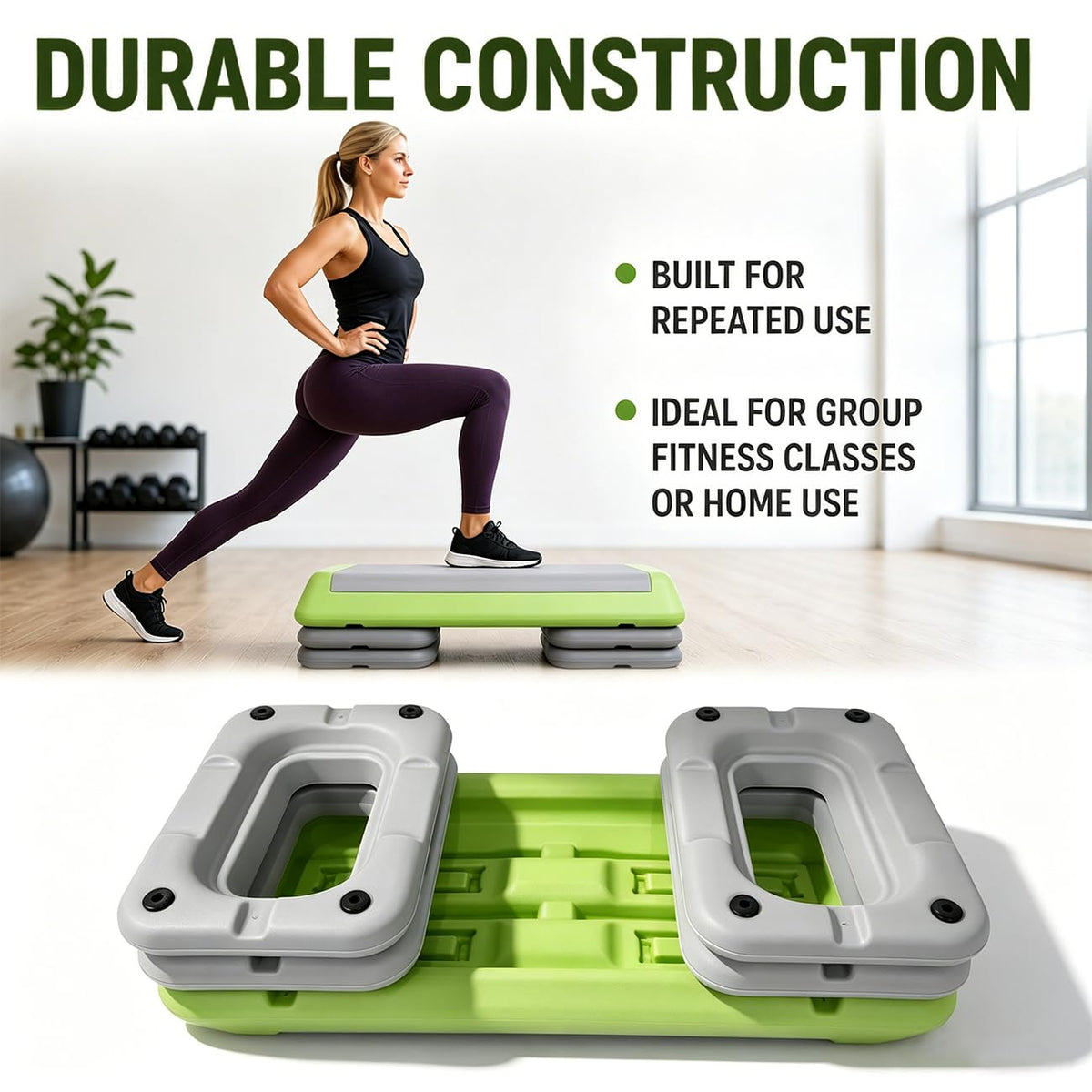 Adjustable Aerobic Step Platform for Fitness Training
