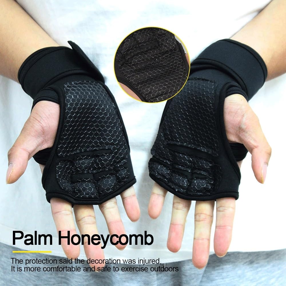 Workout Training Gloves with Palm and Wrist Support