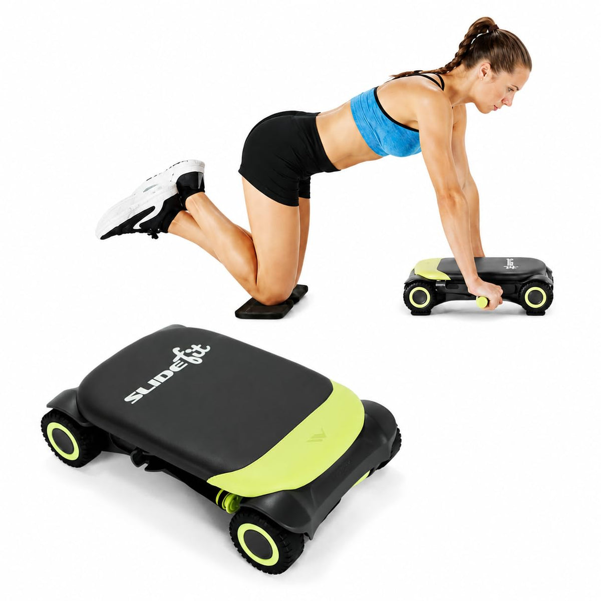 Automatic Rebound Ab Roller Board with Four Wheels
