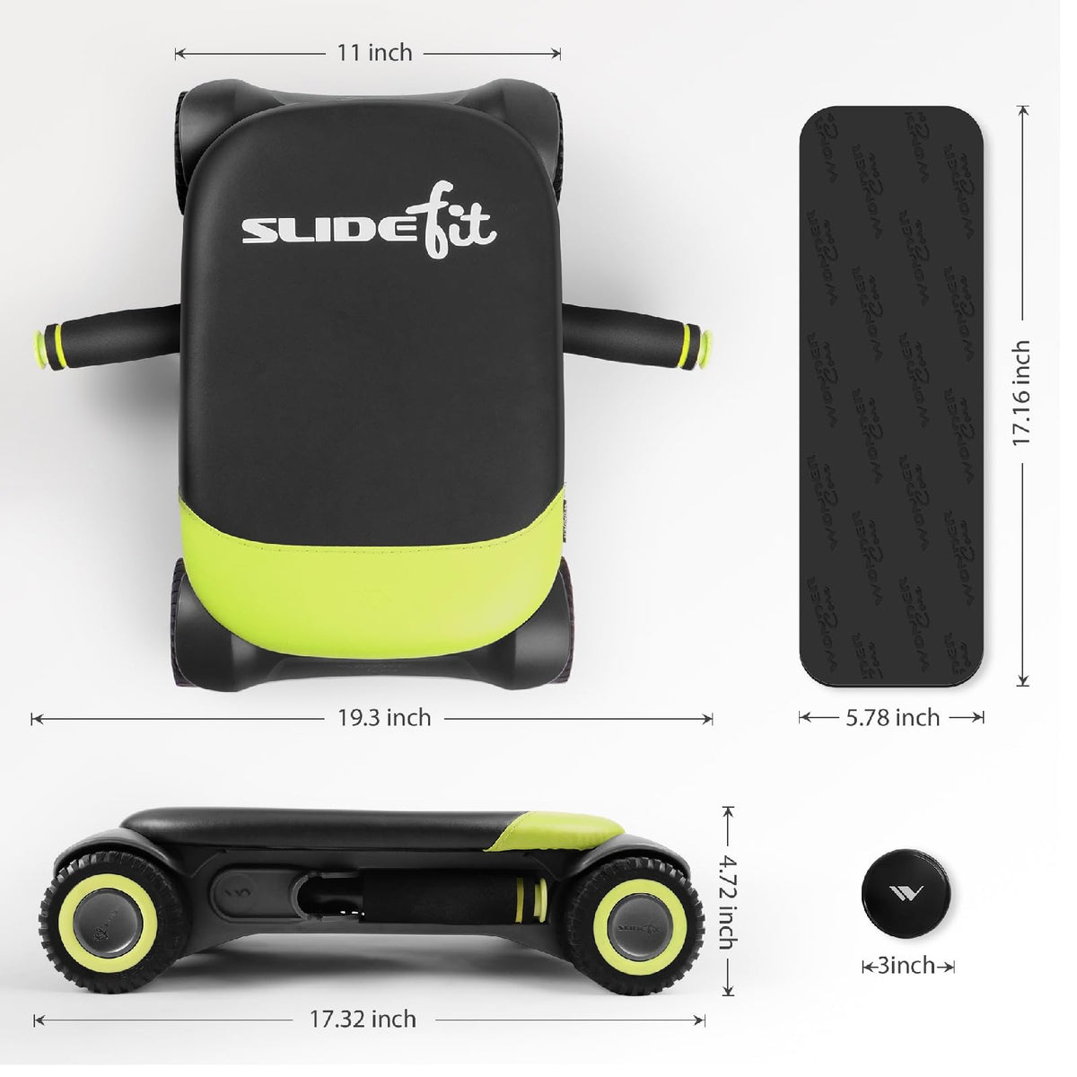 Automatic Rebound Ab Roller Board with Four Wheels