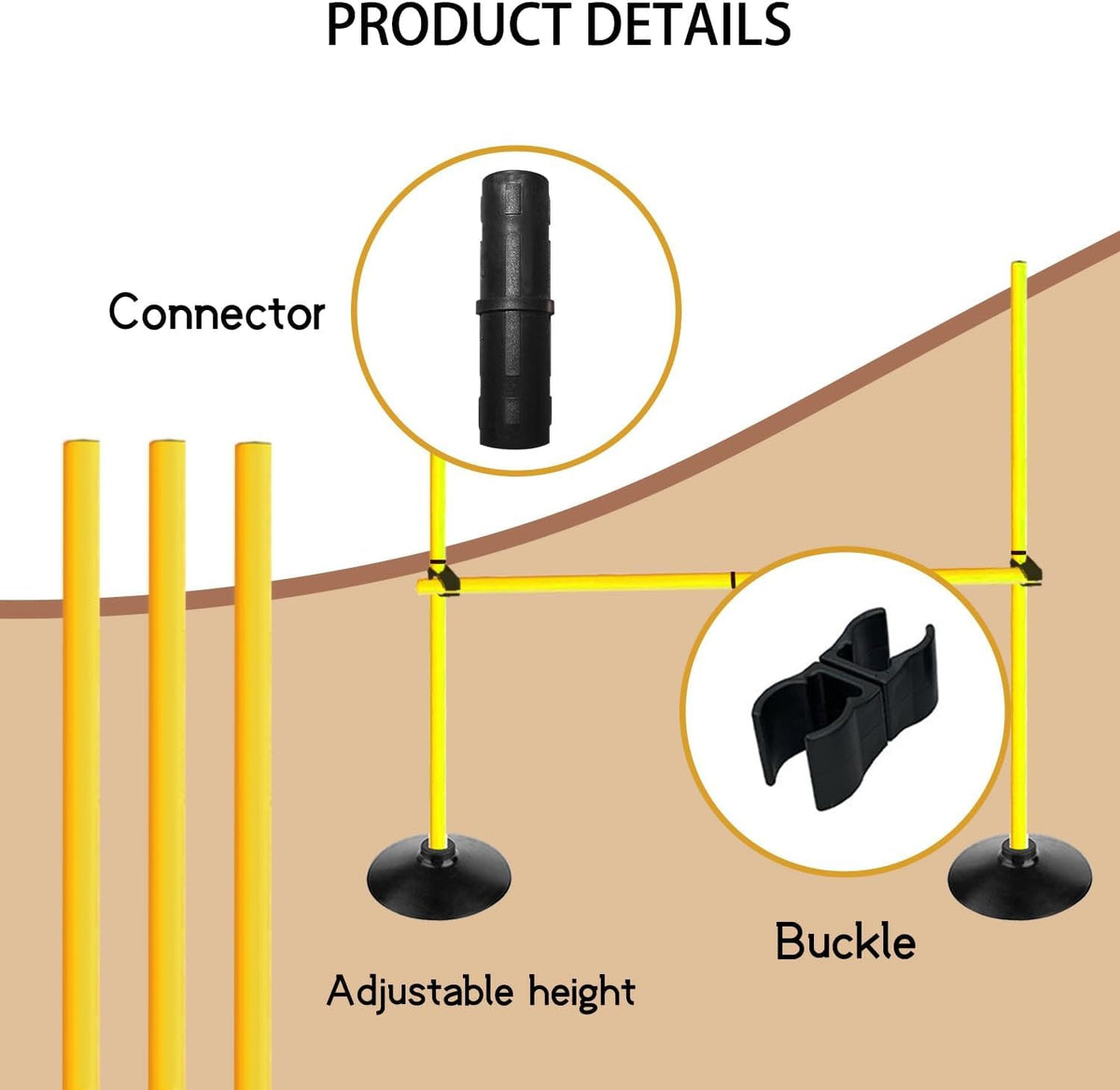 Adjustable Agility Hurdle and Training Pole Set