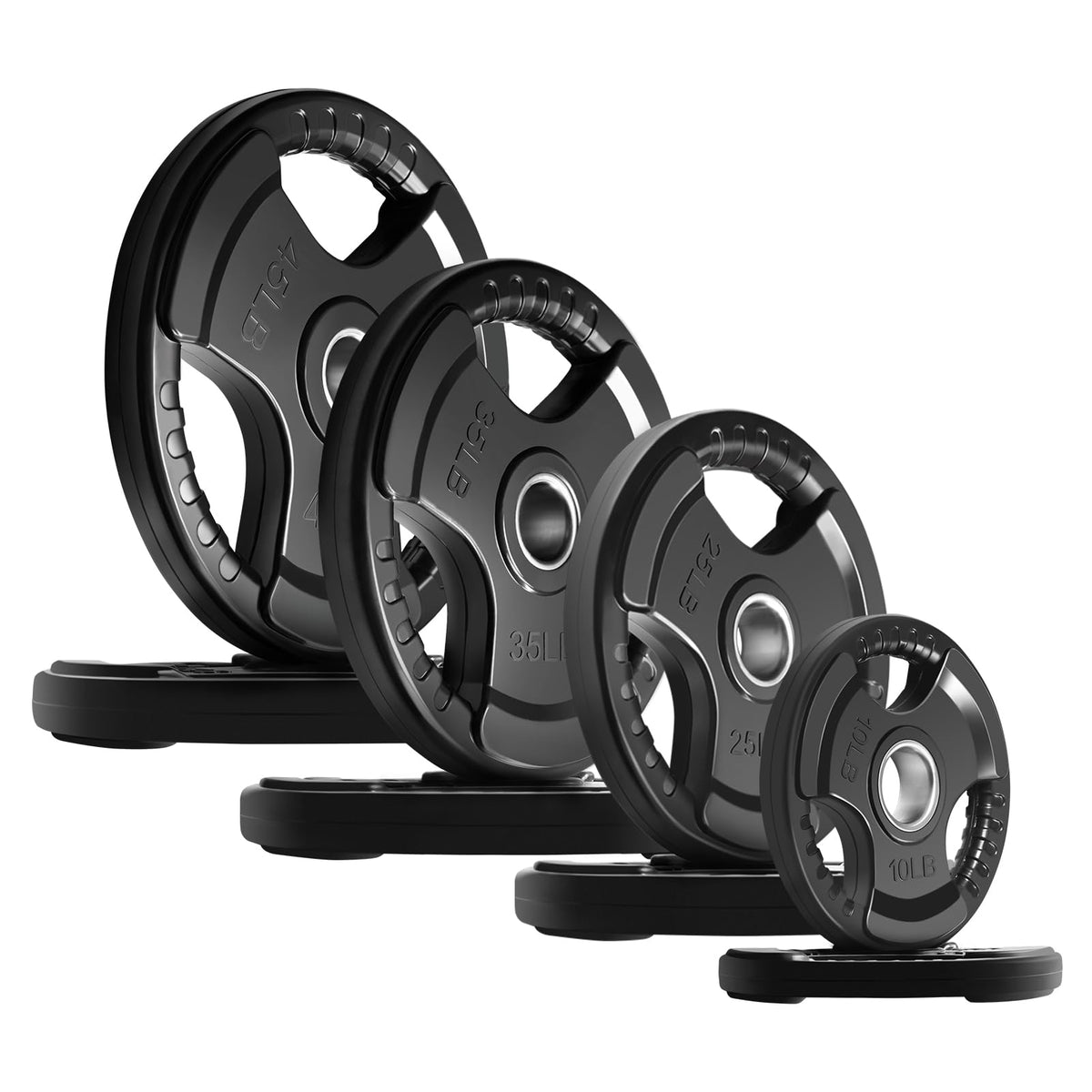 Olympic Rubber Grip Weight Plates for 2 Inch Barbells