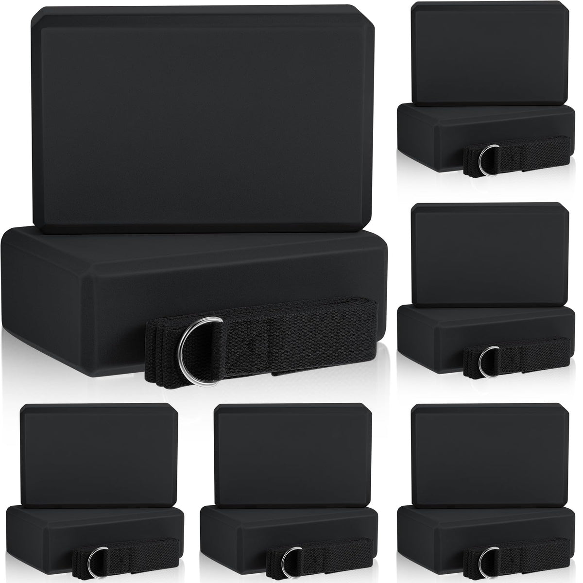 18 Piece Yoga Block and Strap Set for Stretching and Pilates