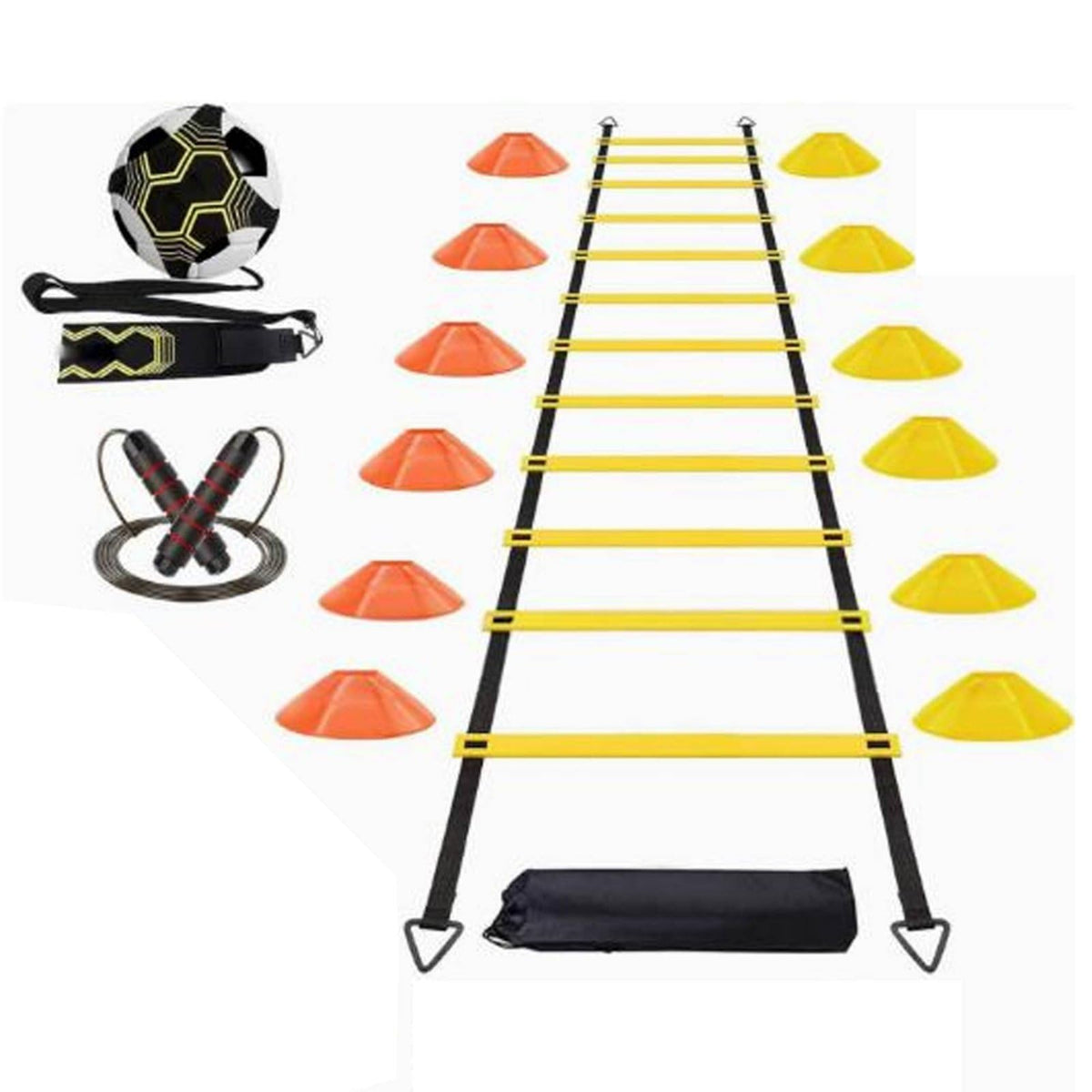 Agility Ladder Training Set with Jump Rope and Disc Cones