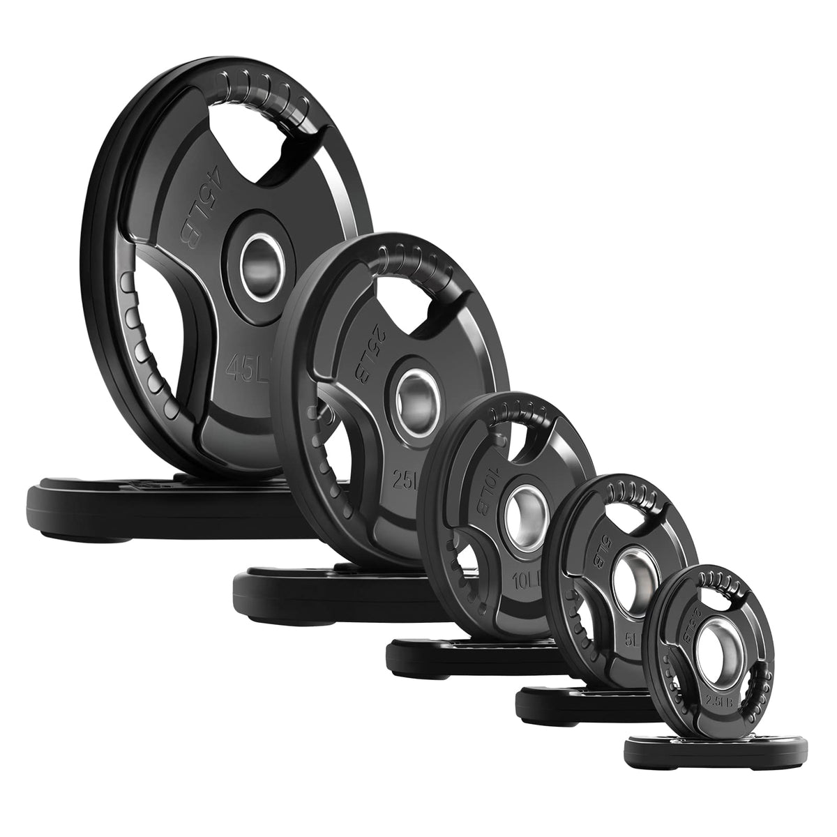 Olympic Rubber Grip Weight Plates for 2 Inch Barbells