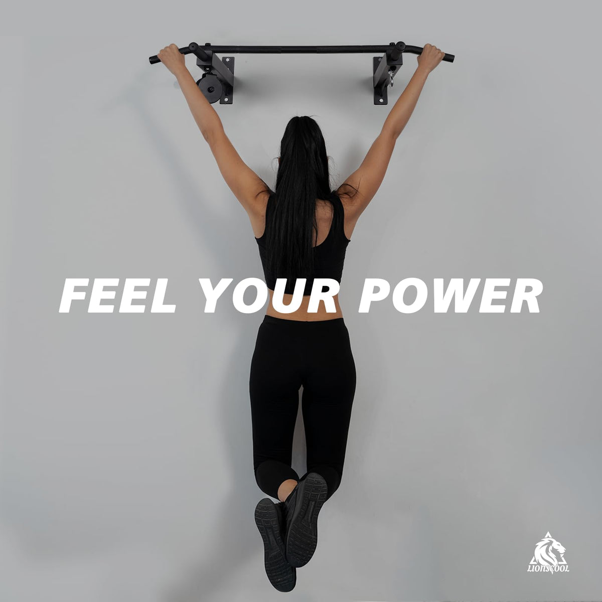 Wall Mounted Pull Up Bar with Cable Pulley System