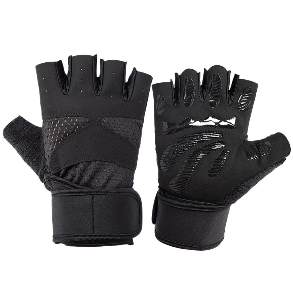 Half Finger Fitness Gloves with Wrist Support for Training