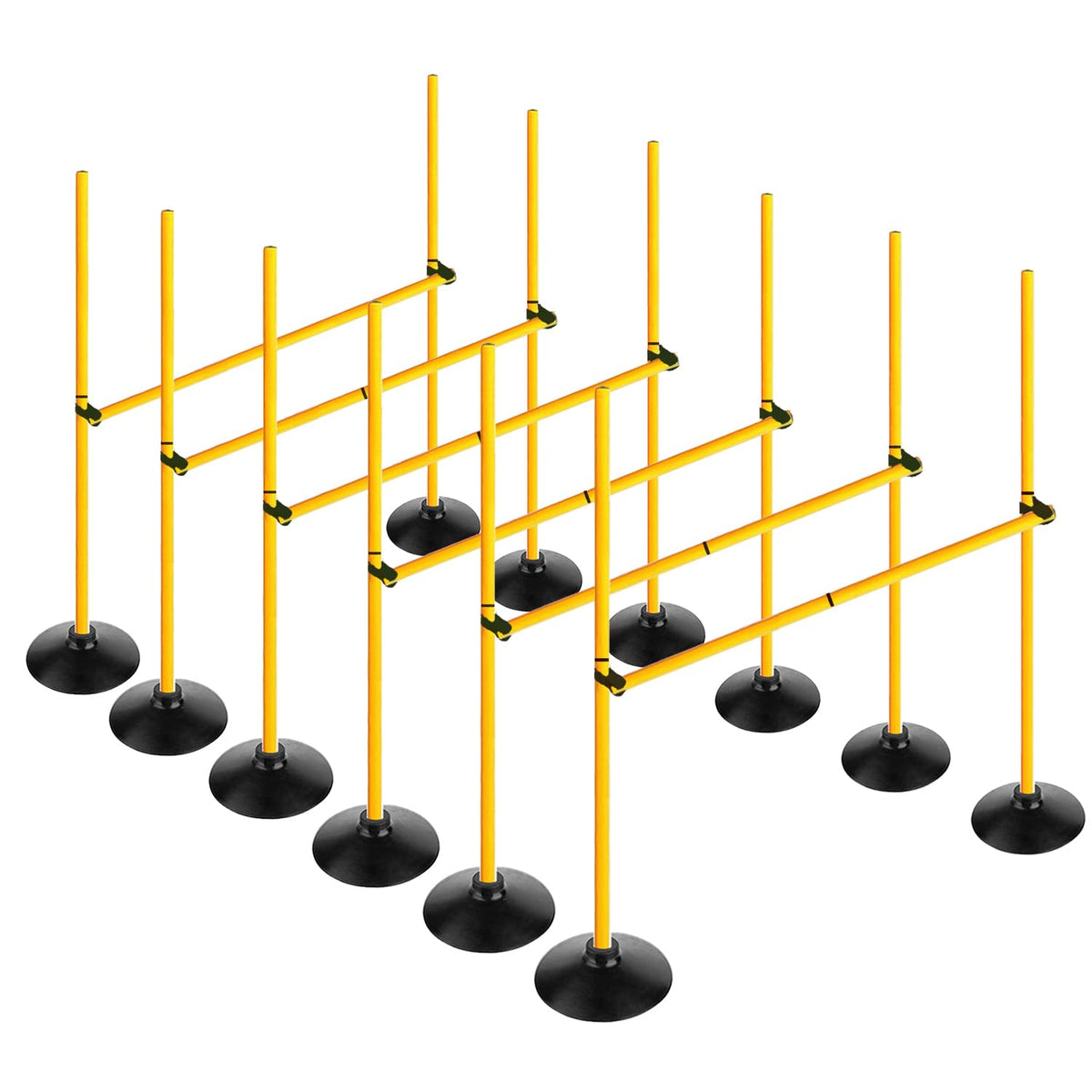 Adjustable Agility Hurdle and Training Pole Set