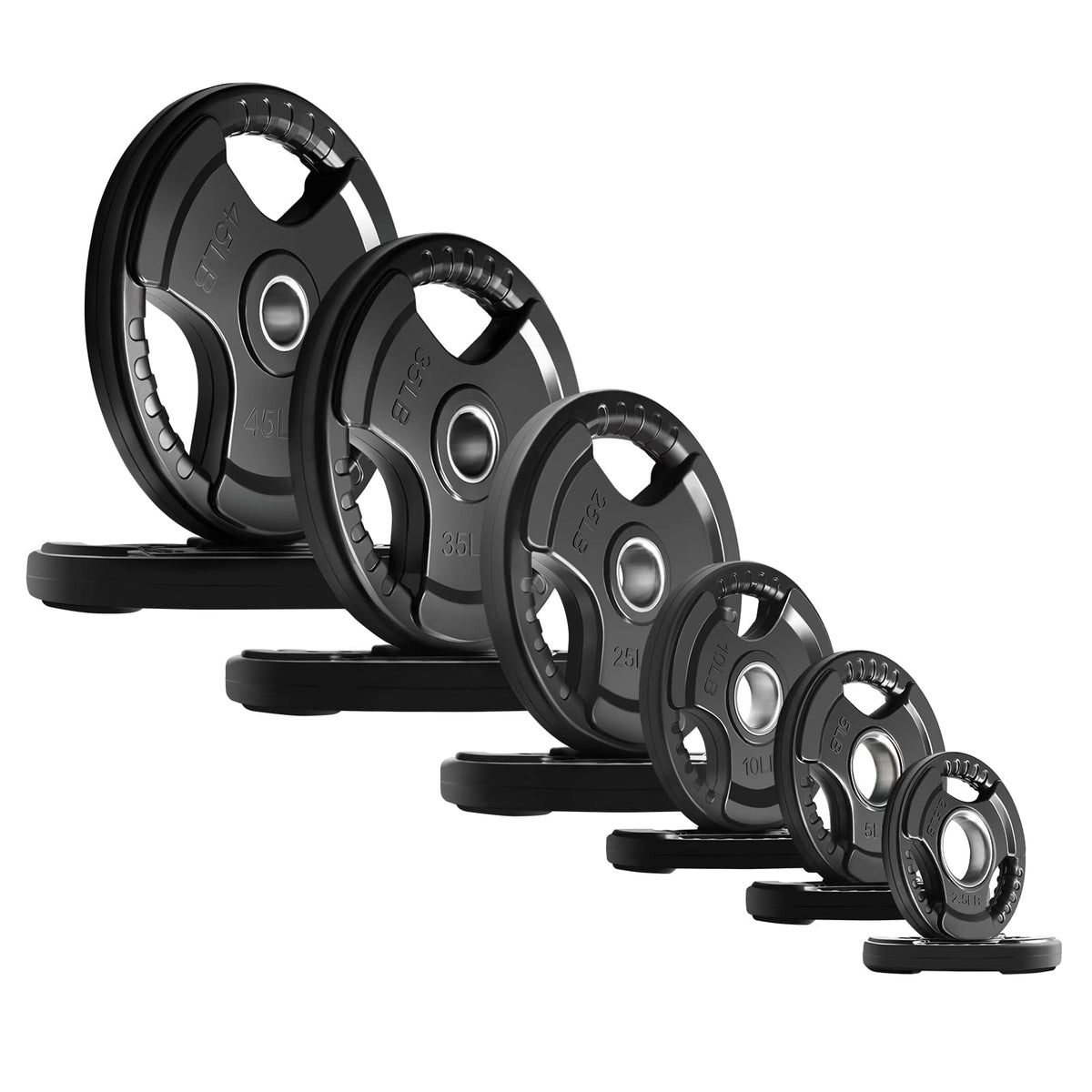 Olympic Rubber Grip Weight Plates for 2 Inch Barbells