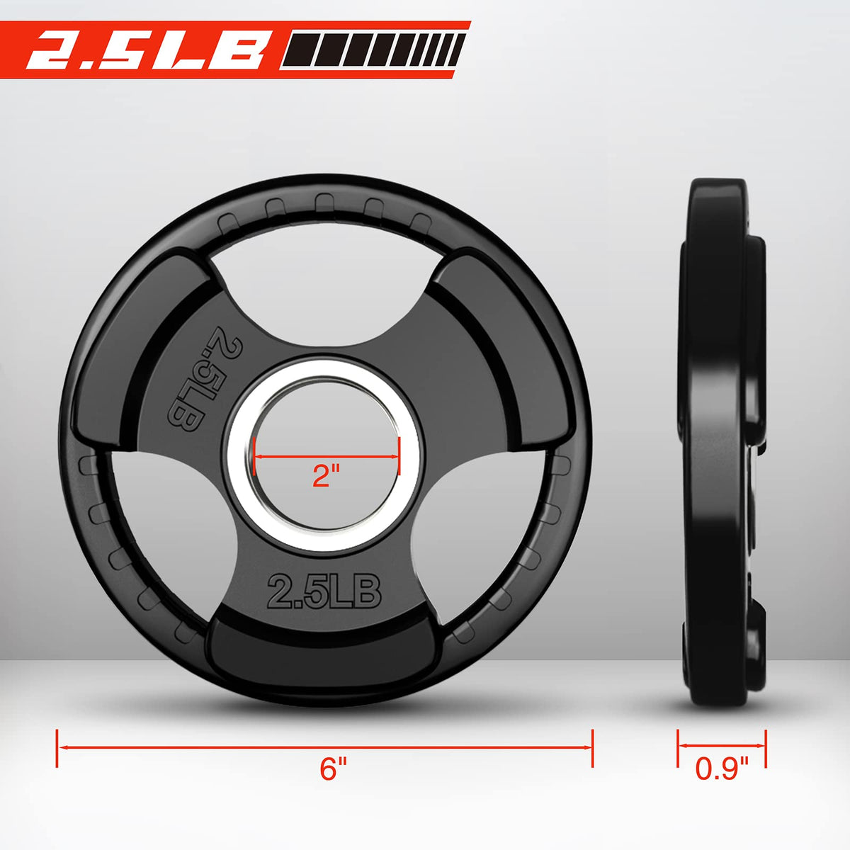Olympic Rubber Grip Weight Plates for 2 Inch Barbells