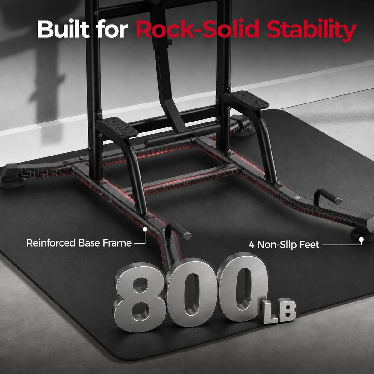 Heavy Duty Power Tower Pull Up and Dip Station 800 lbs