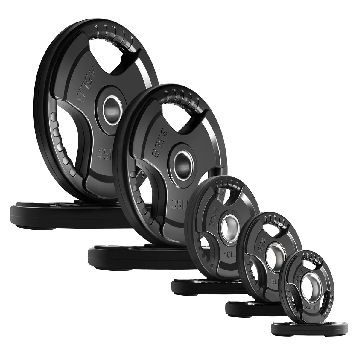 Olympic Rubber Grip Weight Plates for 2 Inch Barbells