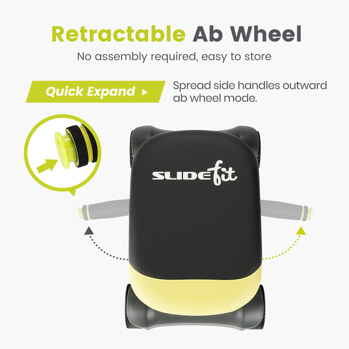 Automatic Rebound Ab Roller Board with Four Wheels