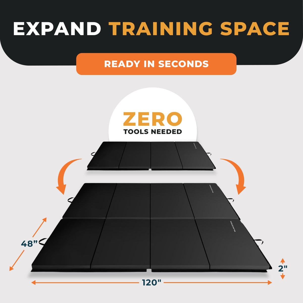 Folding Gymnastics Mat for Tumbling Yoga and Martial Arts