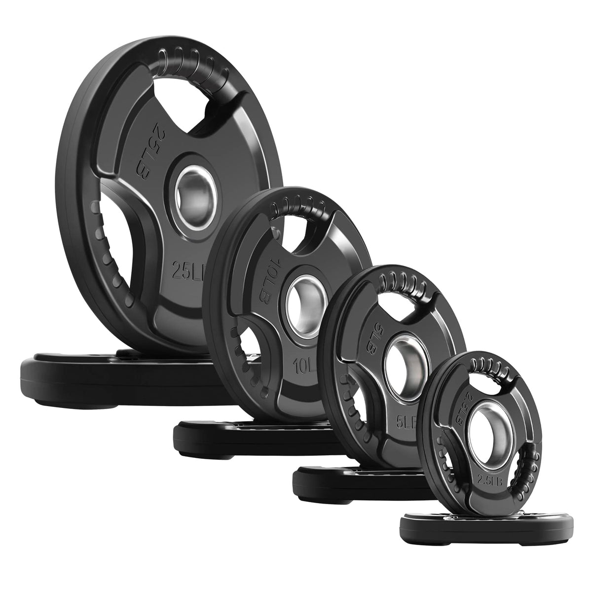Olympic Rubber Grip Weight Plates for 2 Inch Barbells