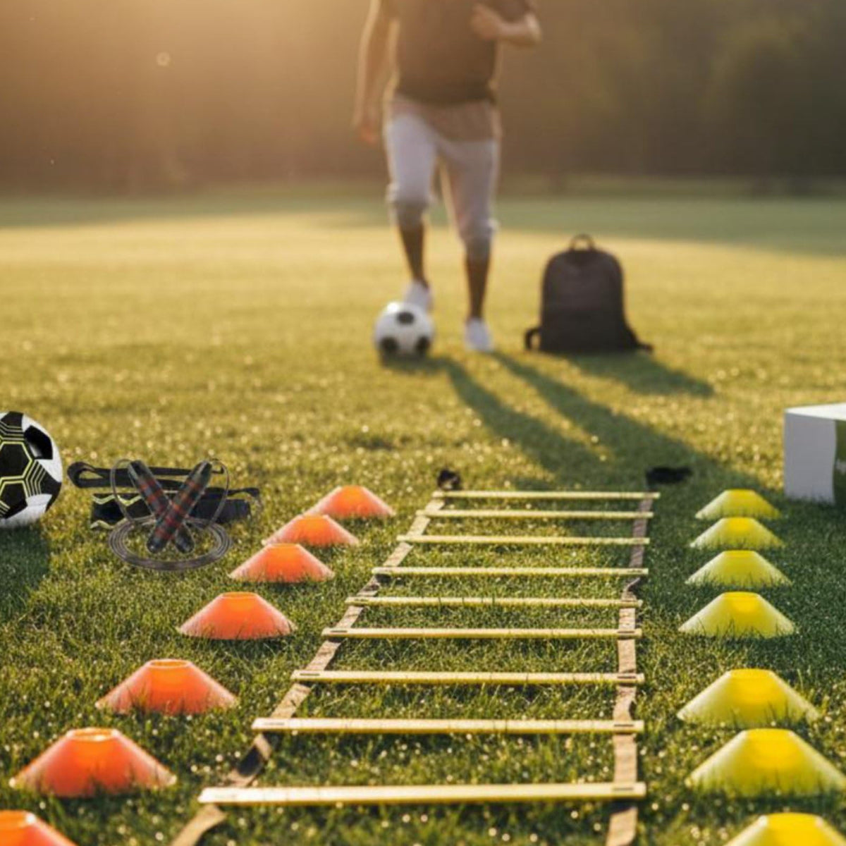 Agility Ladder Training Set with Jump Rope and Disc Cones