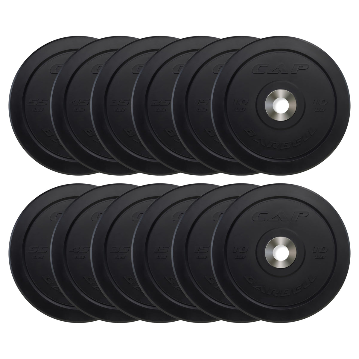 Olympic Bumper Plate Weight Set 100 to 370 lbs