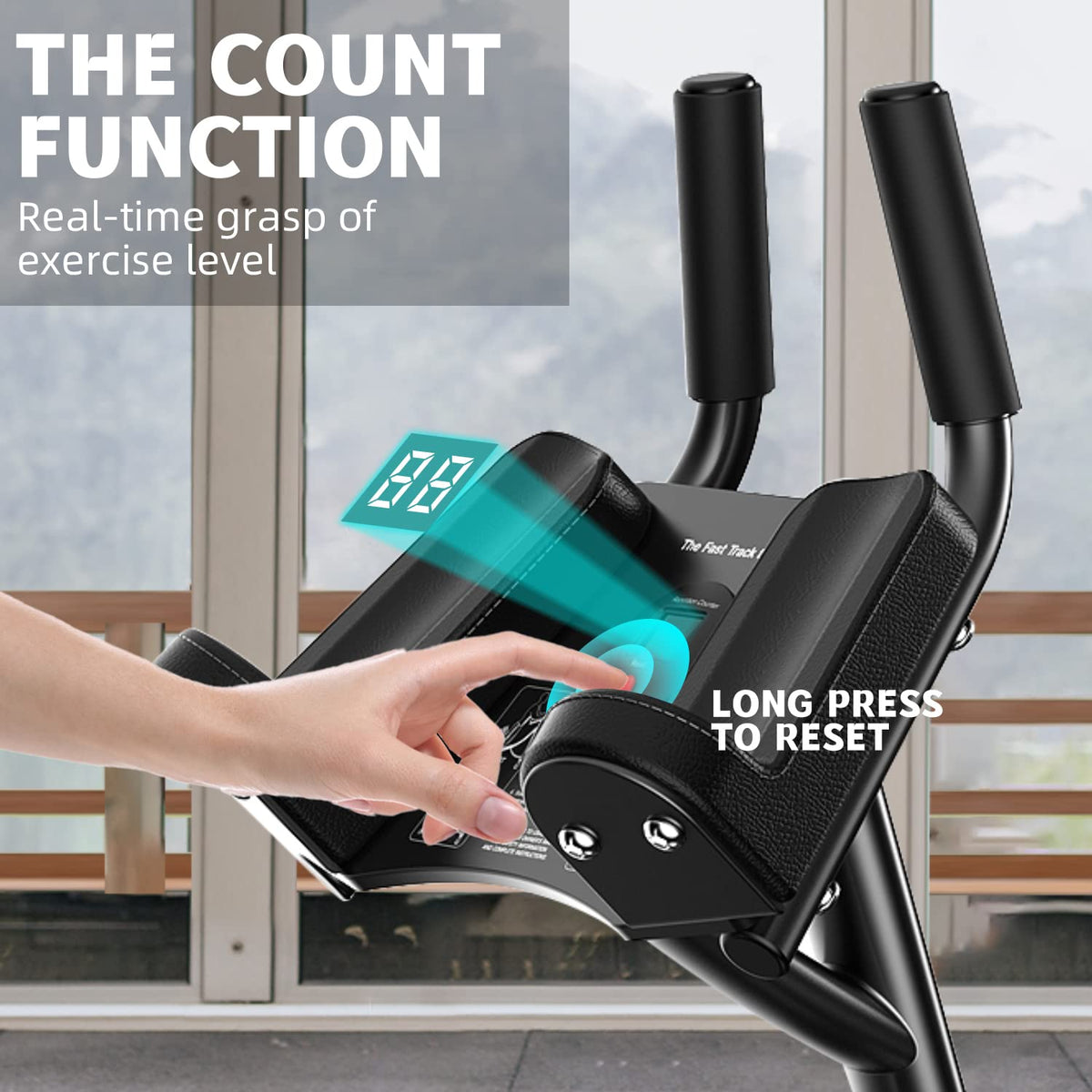 Foldable Abdominal Workout Machine with LCD Monitor