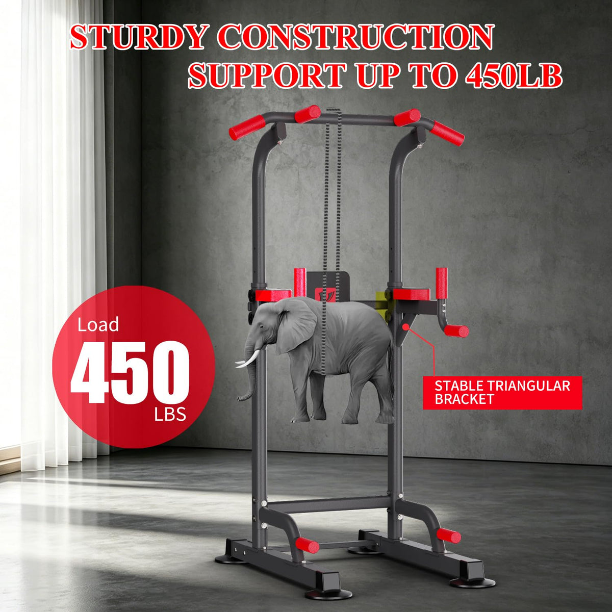 Power Tower Pull Up Bar Station for Home Gym Training