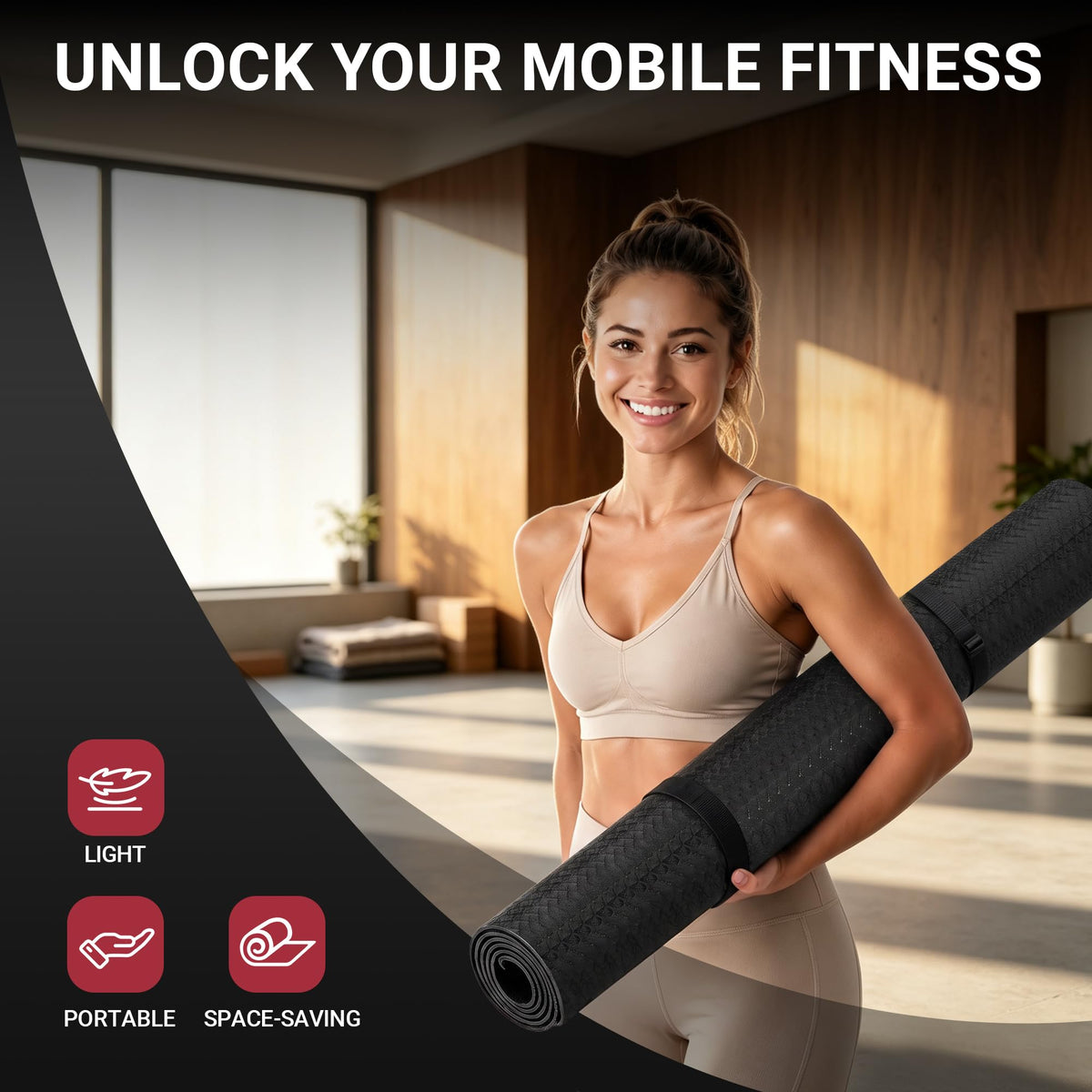 Extra Large Yoga Mat 6mm Thick for Home Fitness Training