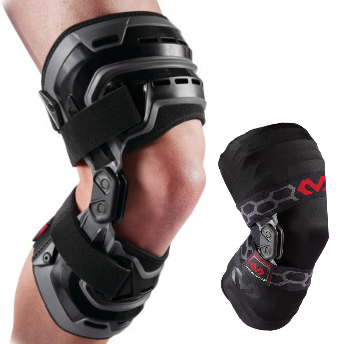 Heavy Duty Hinged Knee Brace with Side Stabilizers
