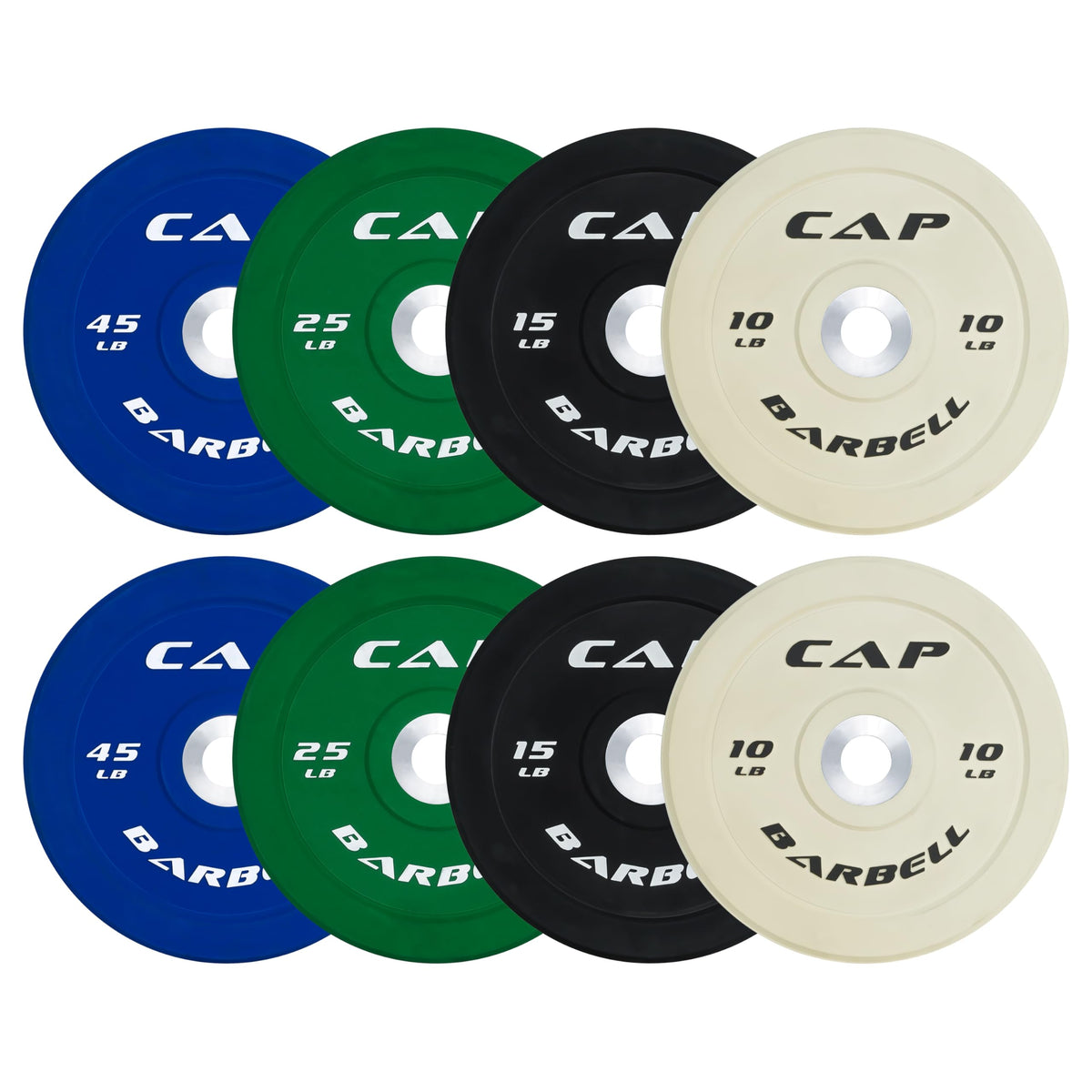 Olympic Bumper Plate Weight Set 100 to 370 lbs