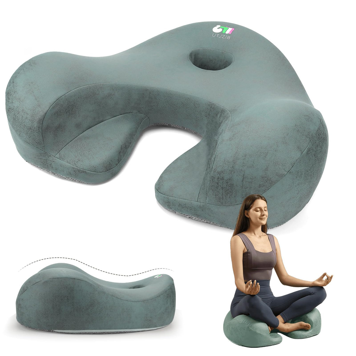 Memory Foam Meditation Cushion for Comfortable Cross Legged Sitting