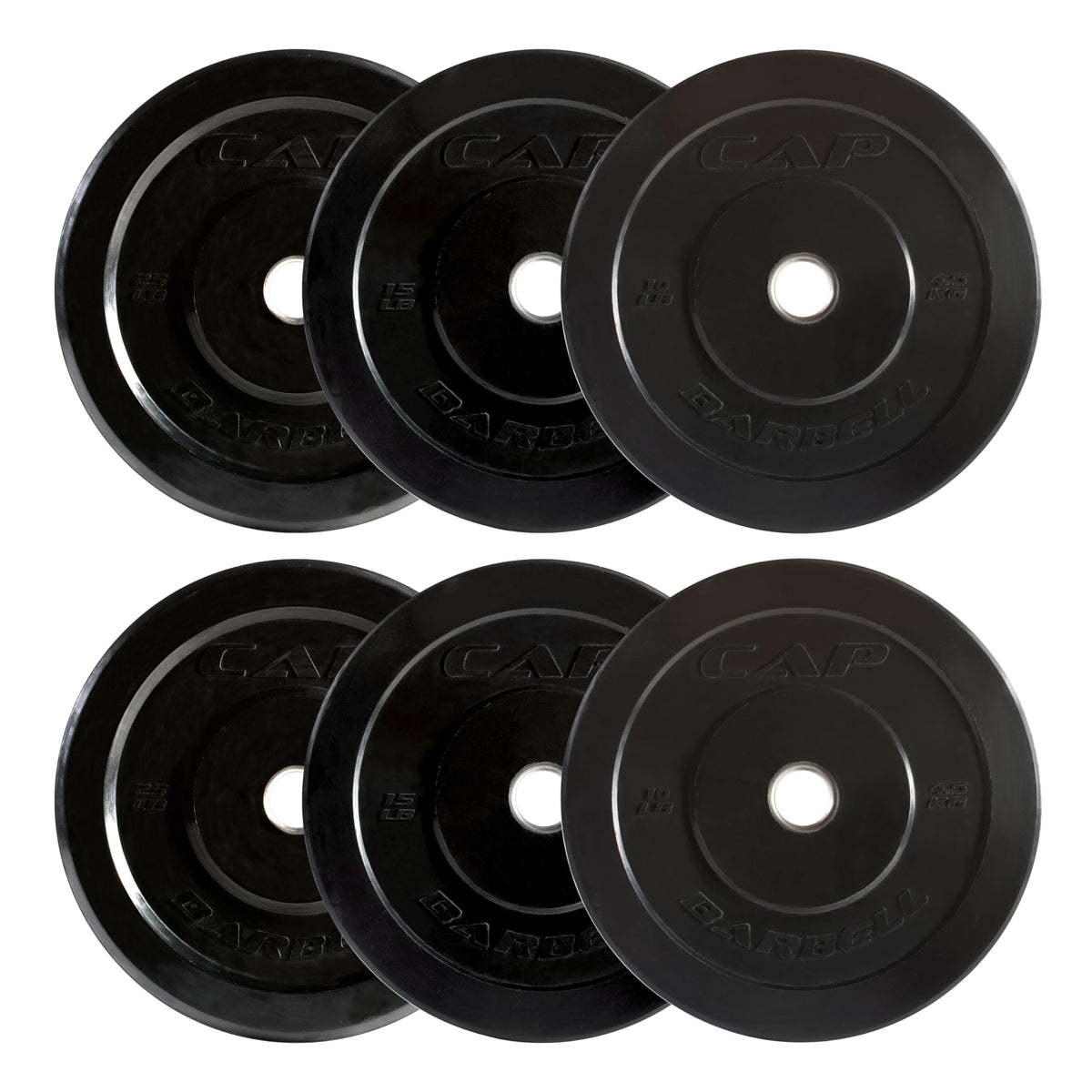 Olympic Bumper Plate Weight Set 100 to 370 lbs
