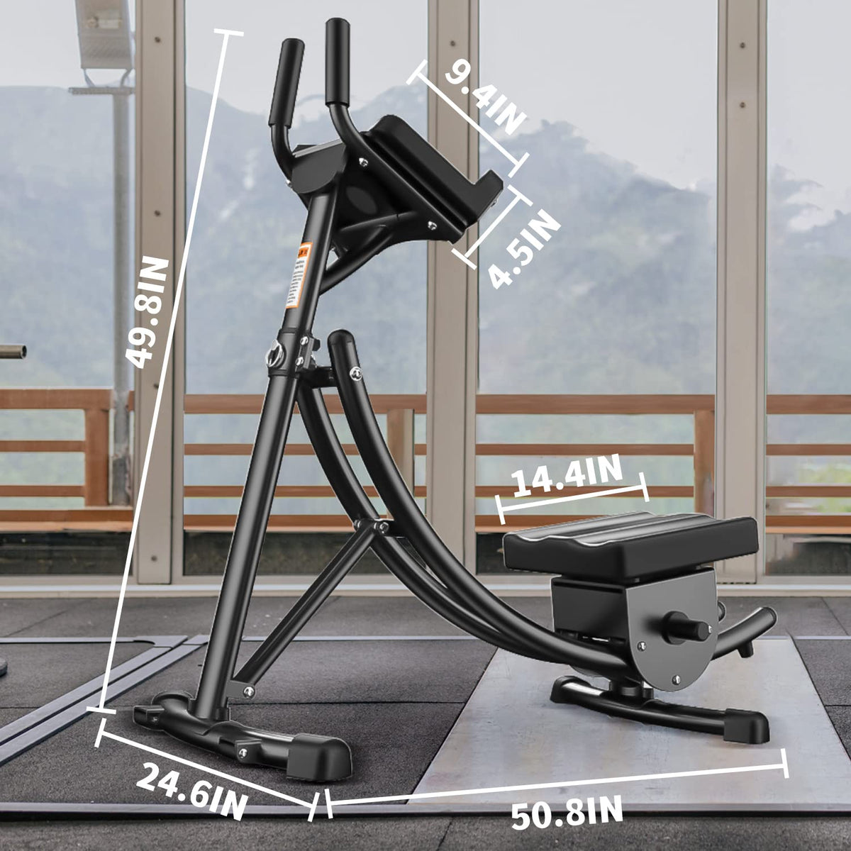 Foldable Abdominal Workout Machine with LCD Monitor