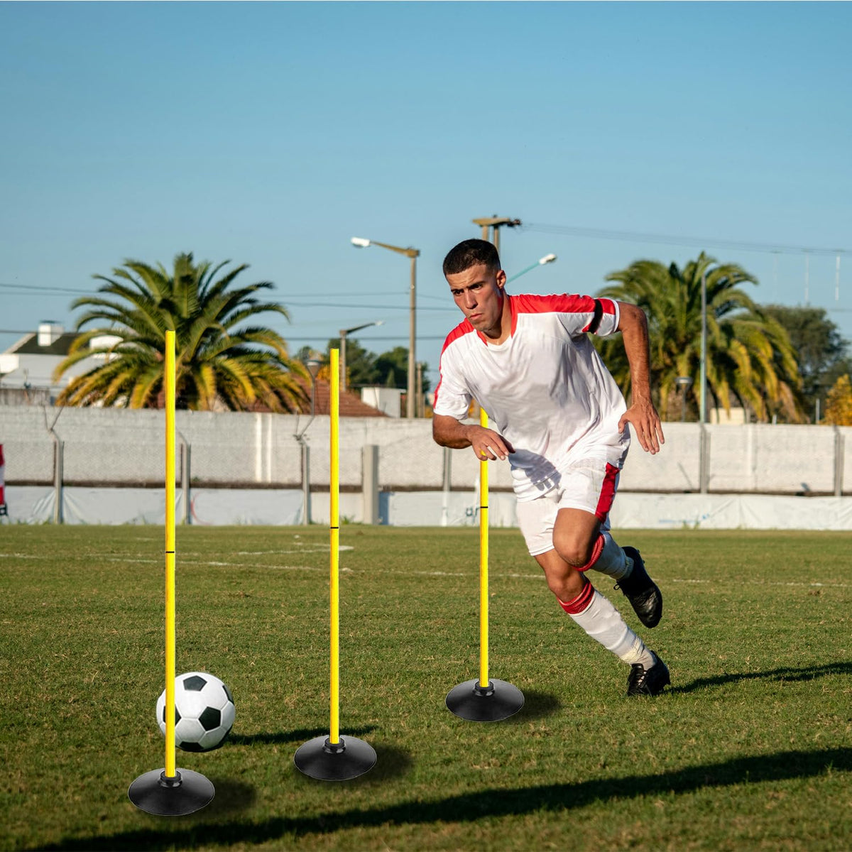 Agility Training Poles Set with Speed Ladder and Cones
