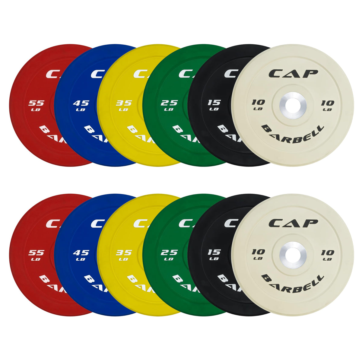 Olympic Bumper Plate Weight Set 100 to 370 lbs