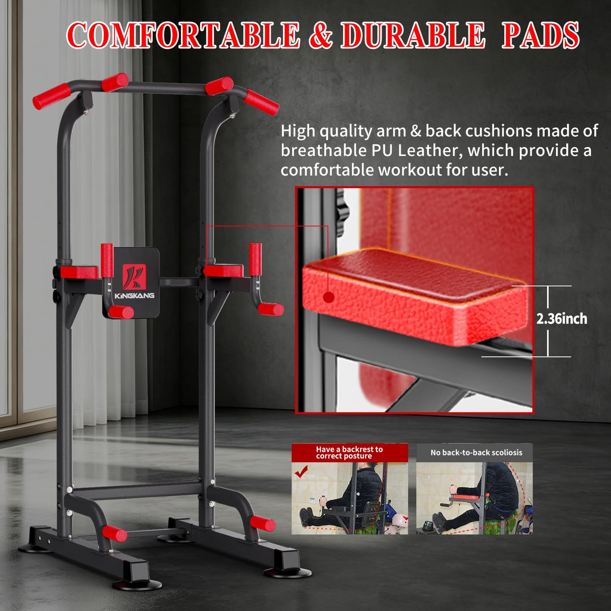 Power Tower Pull Up Bar Station for Home Gym Training