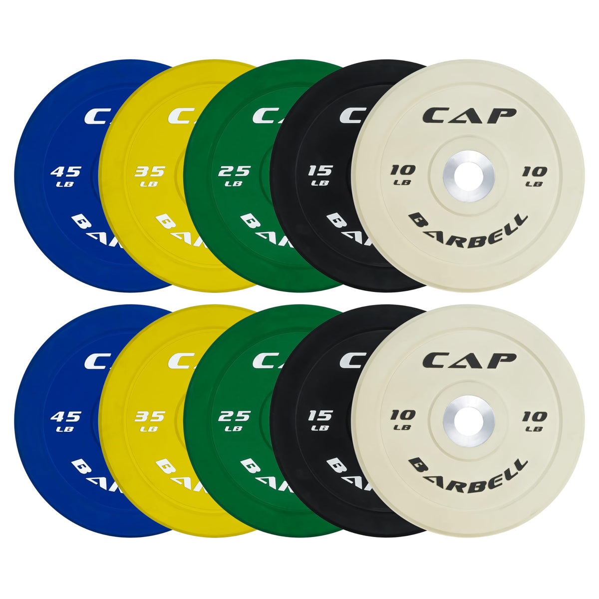 Olympic Bumper Plate Weight Set 100 to 370 lbs