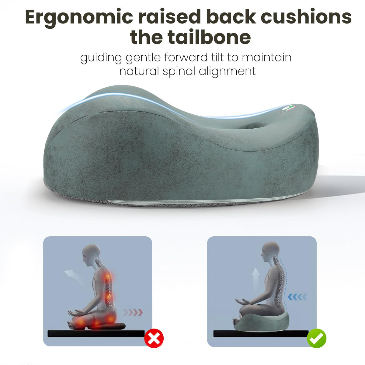 Memory Foam Meditation Cushion for Comfortable Cross Legged Sitting