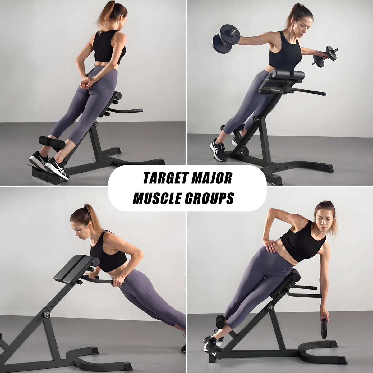Adjustable Roman Chair Back Extension Bench for Home Gym Training