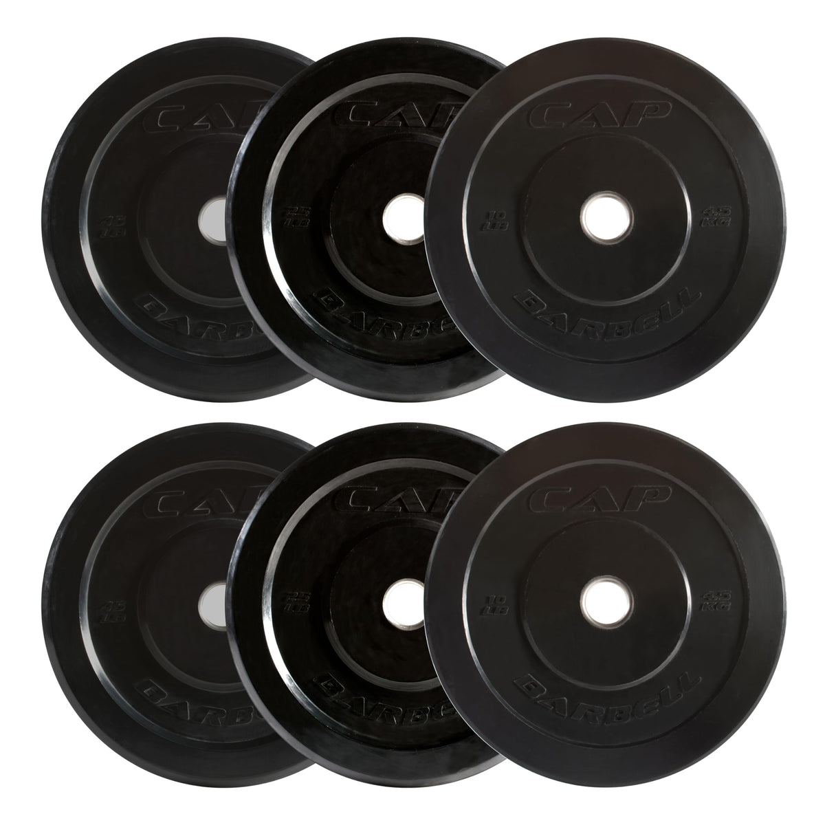 Olympic Bumper Plate Weight Set 100 to 370 lbs