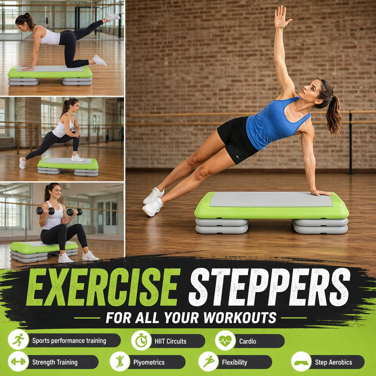 Adjustable Aerobic Step Platform for Fitness Training