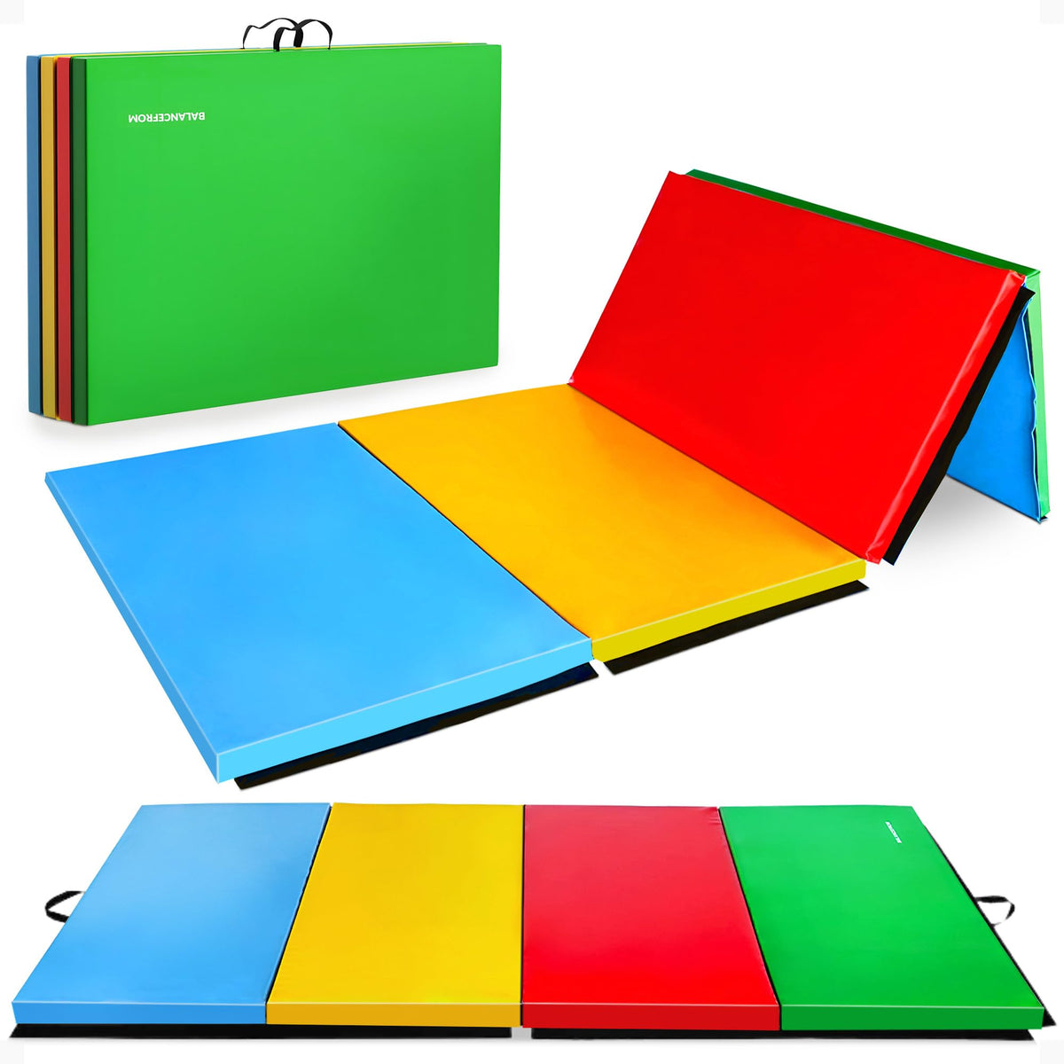 Folding Gymnastics Mat for Tumbling Yoga and Martial Arts