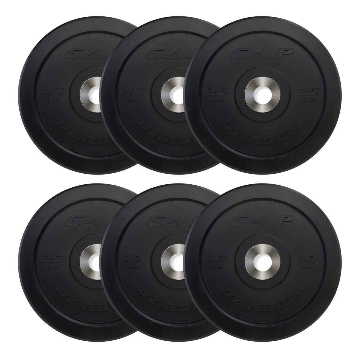 Olympic Bumper Plate Weight Set 100 to 370 lbs