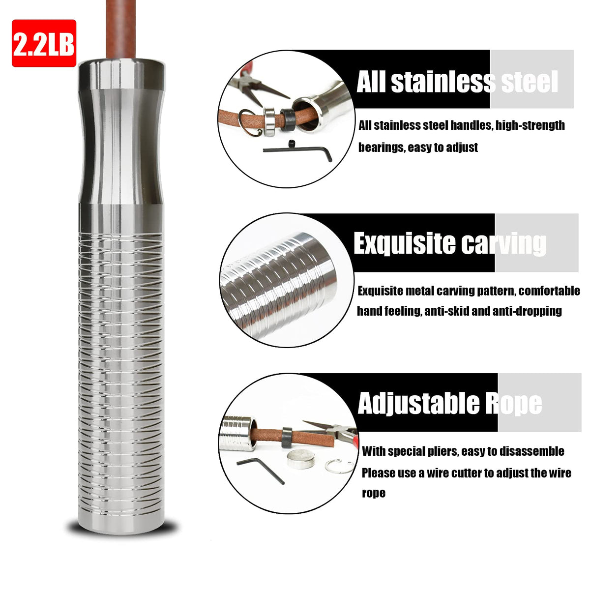 Adjustable Weighted Jump Rope for Fitness and Endurance Training