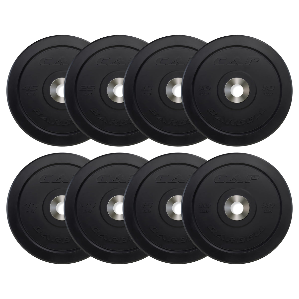 Olympic Bumper Plate Weight Set 100 to 370 lbs