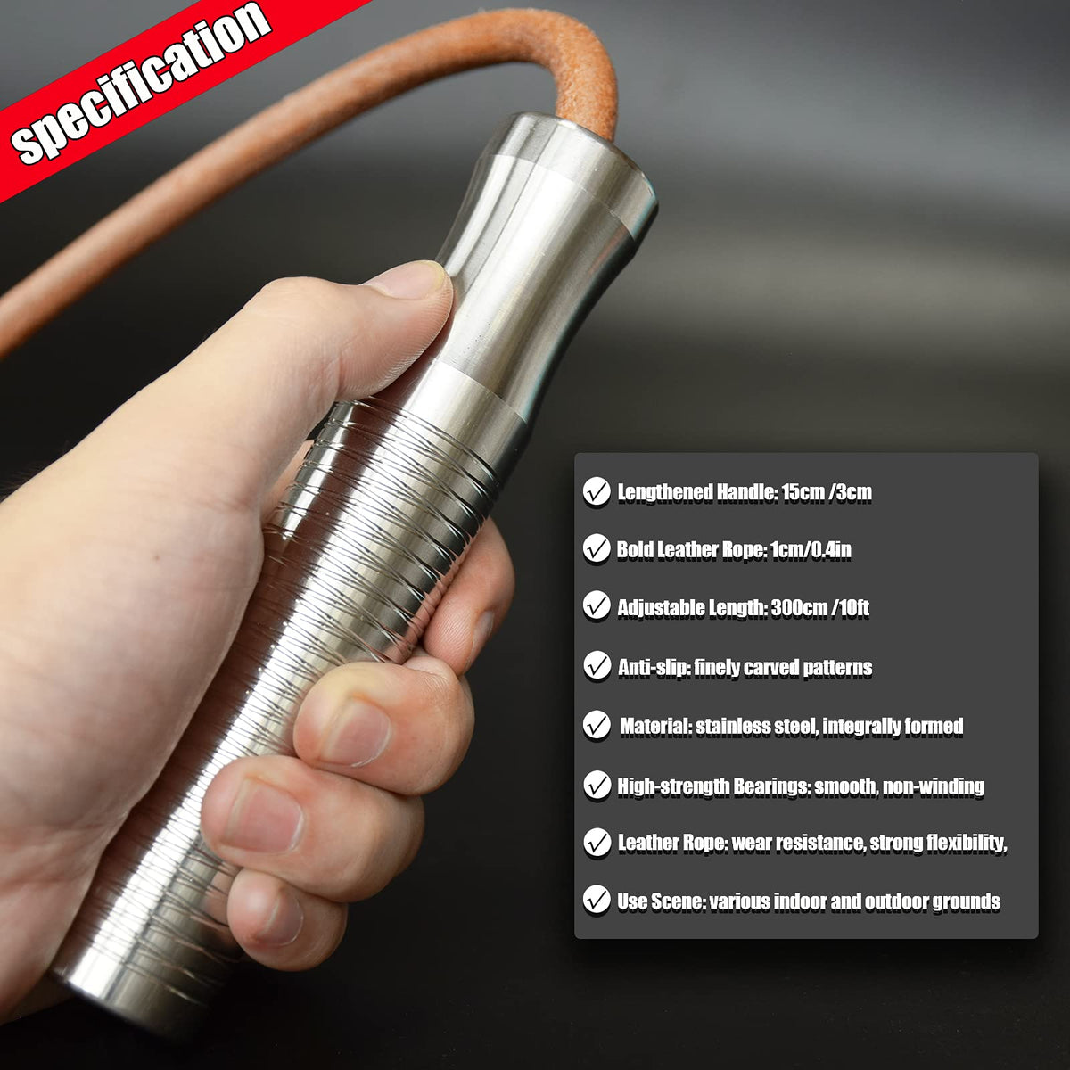 Adjustable Weighted Jump Rope for Fitness and Endurance Training