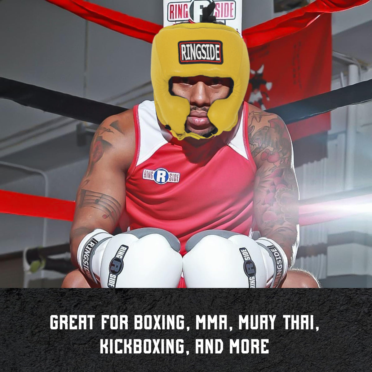 Boxing Muay Thai MMA Sparring Headgear with Cheek Protection